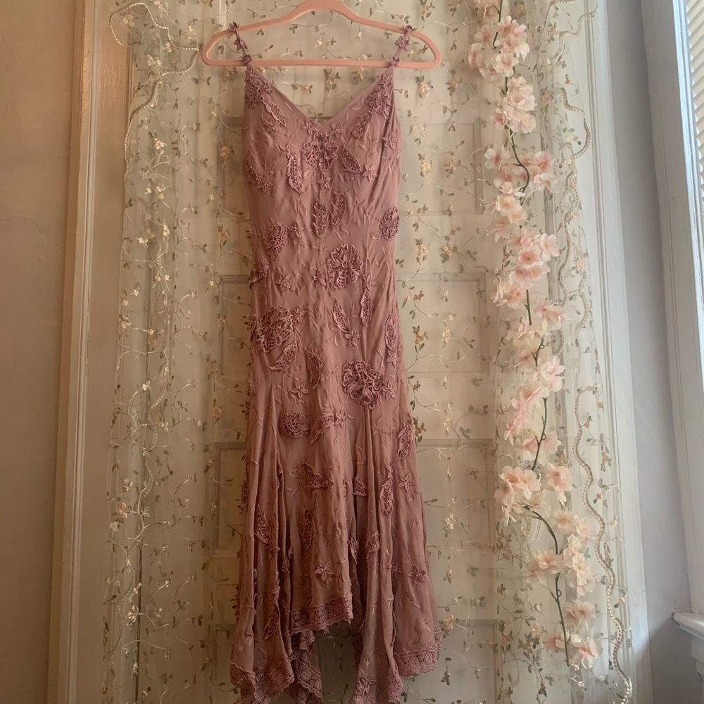 BEAUTIFUL AND RARE silk sue wong maxi dress size 6